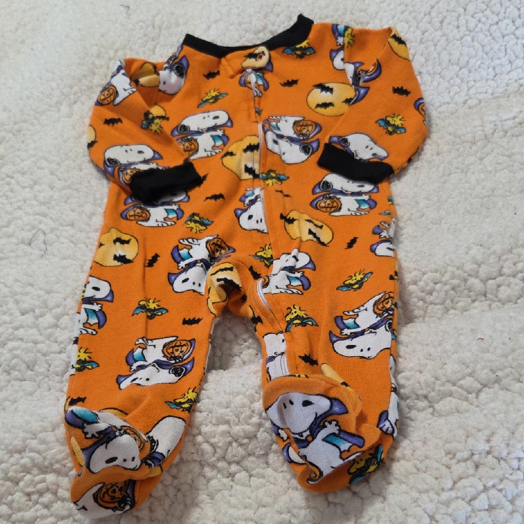 Peanuts Snoopy Footed One Piece Pajamas.